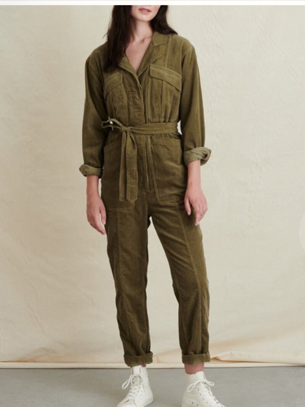 Alex Mill Expedition Fine Corduroy Jumpsuit Olive Green Size Small